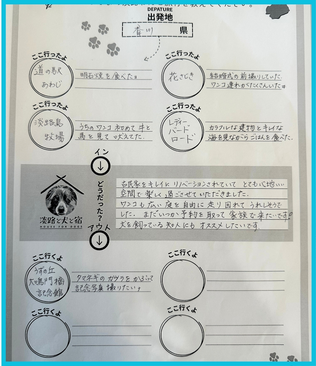 手書きアンケート原本
