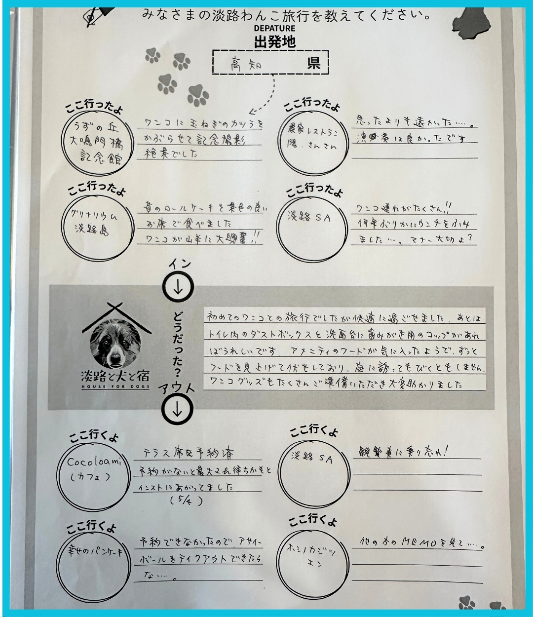 手書きアンケート原本