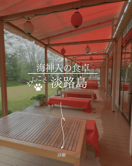 淡路島 海神人（あまん）の食卓 犬連れ 犬ok レストラン