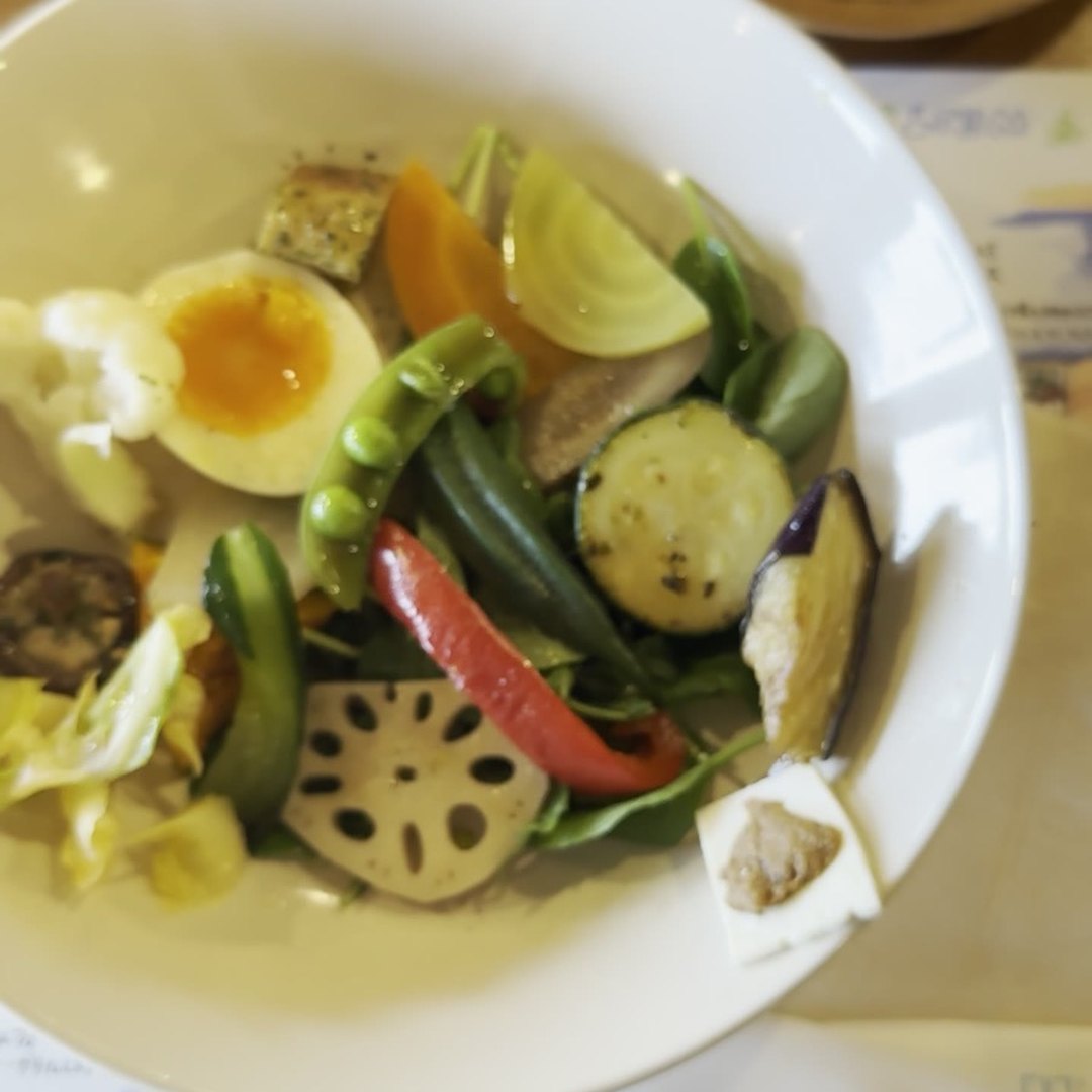 陽・燦々 淡路ベジタブルディッシュ 淡路島の野菜をメインに 蓮根 赤パプリカ 半熟卵