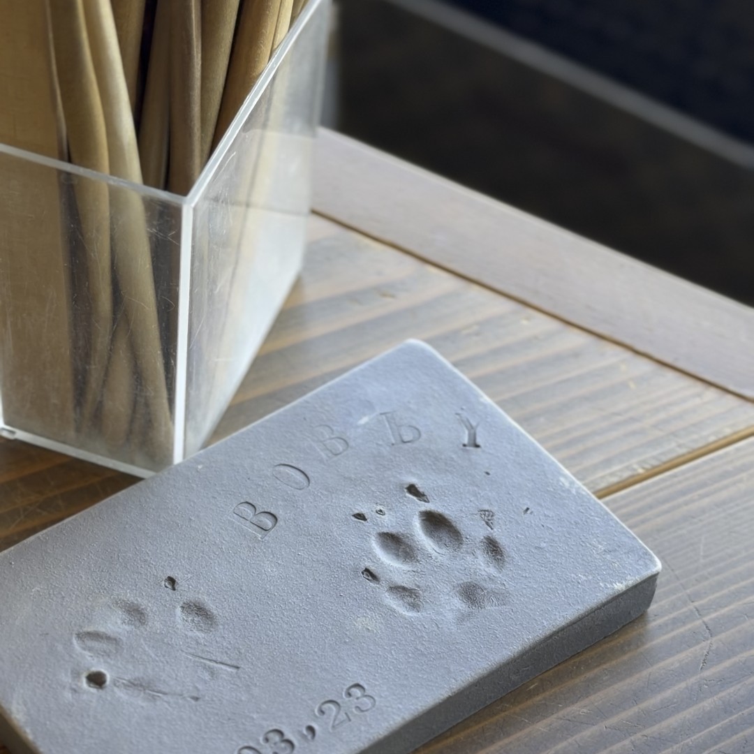 肉球プレート完成品 BOBBYの名前入り