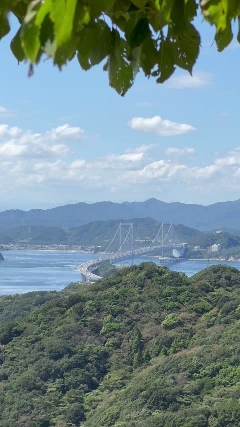うずの丘から望む大鳴門橋と鳴門海峡