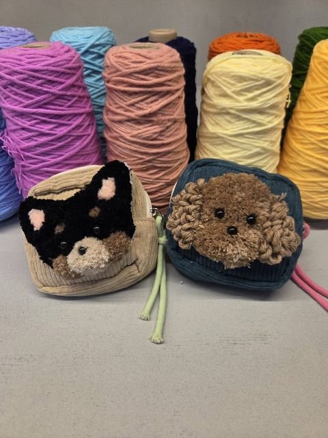 うちの子ポーチ タフティング作品 淡路島 DOG STATION