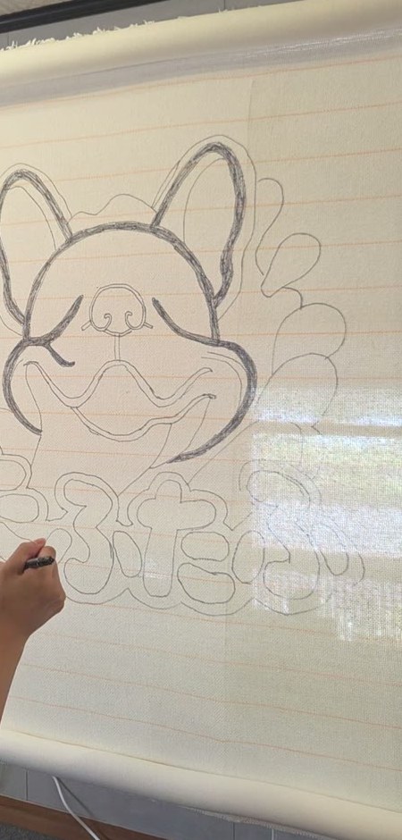 うちの子の顔を下絵にする たふたふ 淡路島